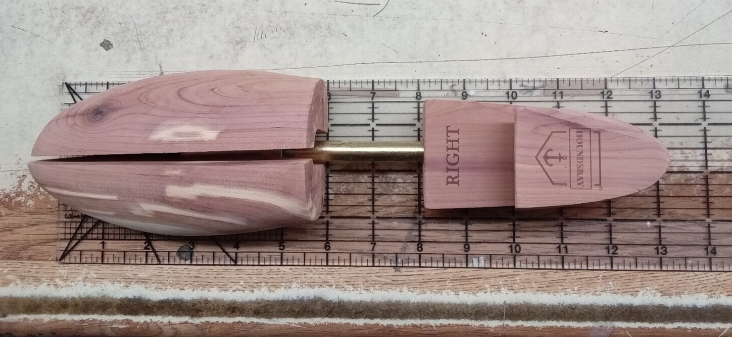 Houndsbay Wooden Shoe Tree Size XL Brass Jointed Stretchers 11.5 - 13. 2 Pairs