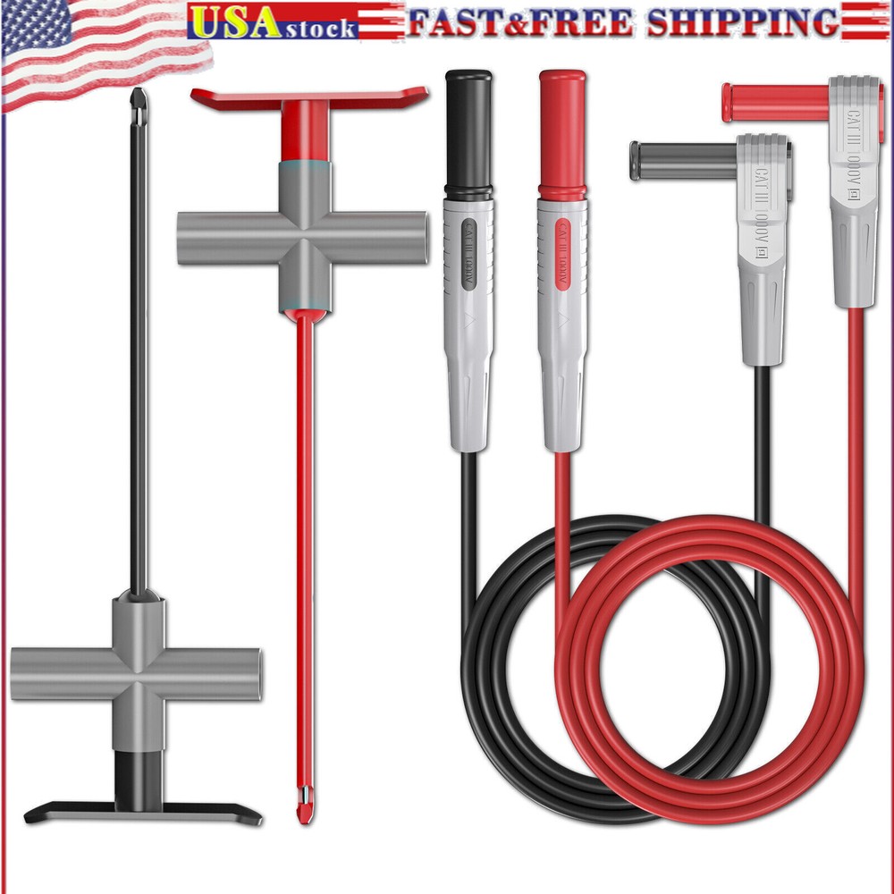Multimeter Test Lead Kit with 4mm Banana Plug & Piercing Probe