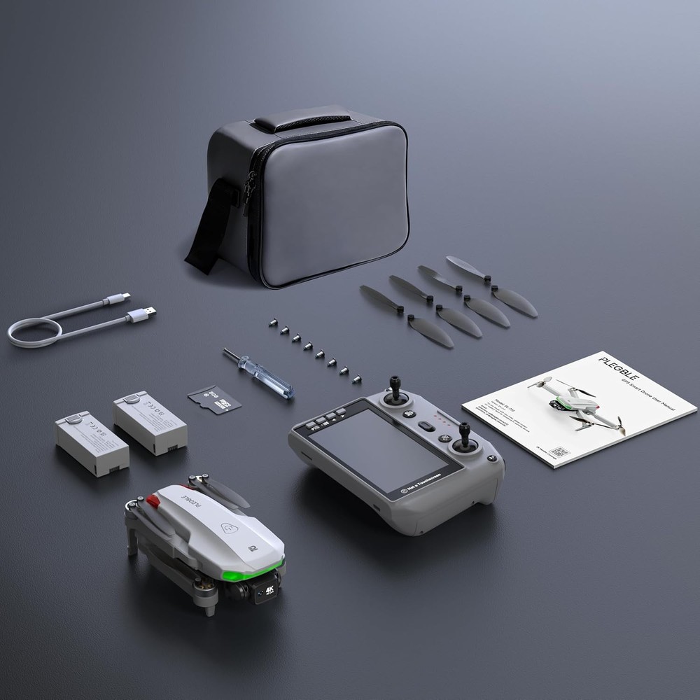 Drone with EIS 4K Camera for Adults, GPS Drone with 5.0" Screen on Controller, 7