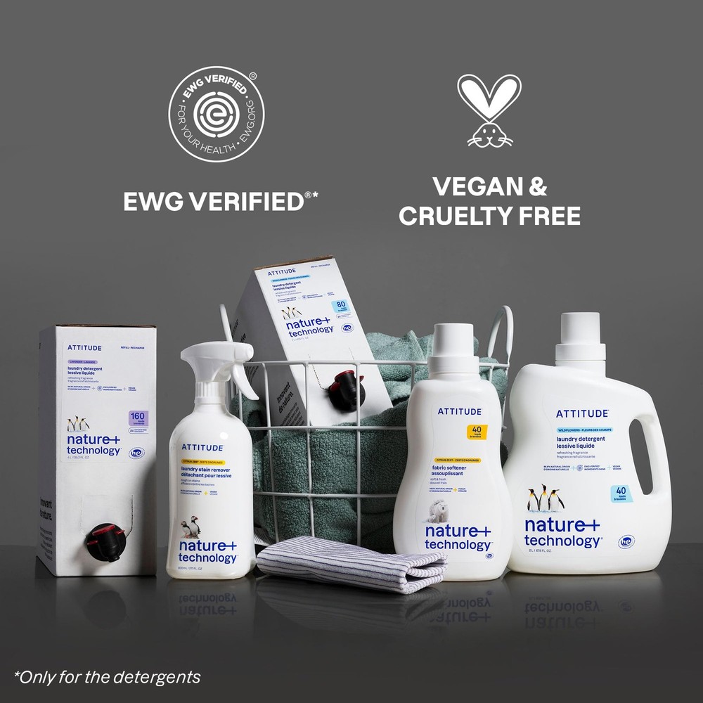 Liquid Laundry Detergent Refill, EWG Verified, HE Compatible, Plant-Based & V...