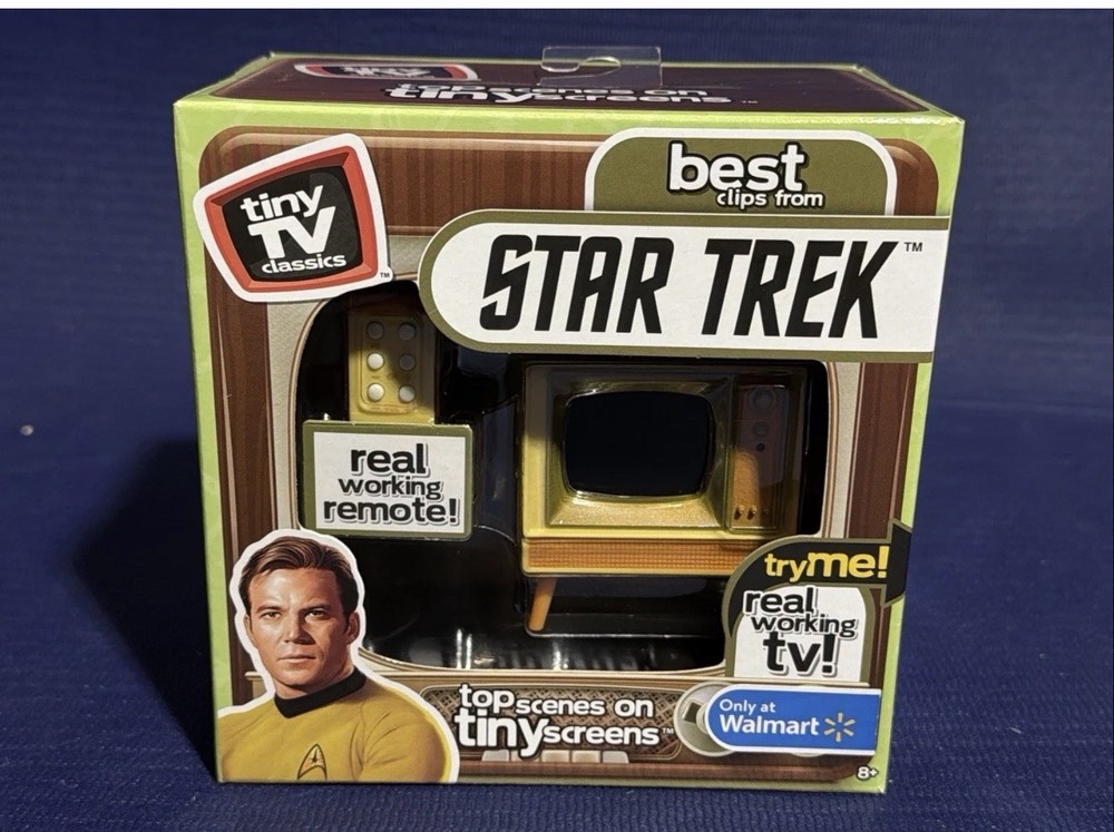 Tiny TV Classics Star Trek Collectible TV with Real Working Remote NEW SEALED