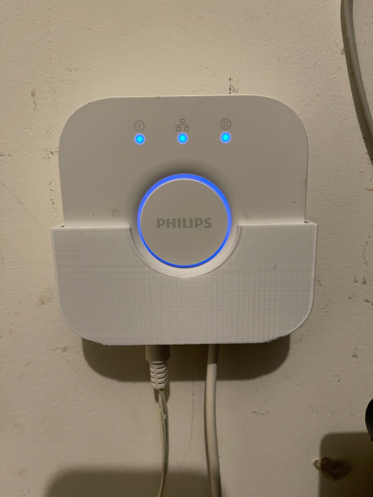 Wall Holder Smart Home Control Holder White for Philips Hue Bridge
