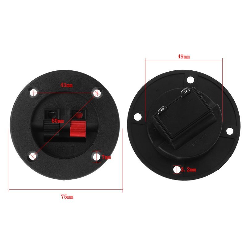Speaker Plate Push Release Connector Terminal Strips Block 2 Position 4 Way