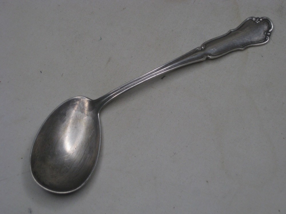 vintage antique 800 silver offset angle spoon disabled serving teaspoon