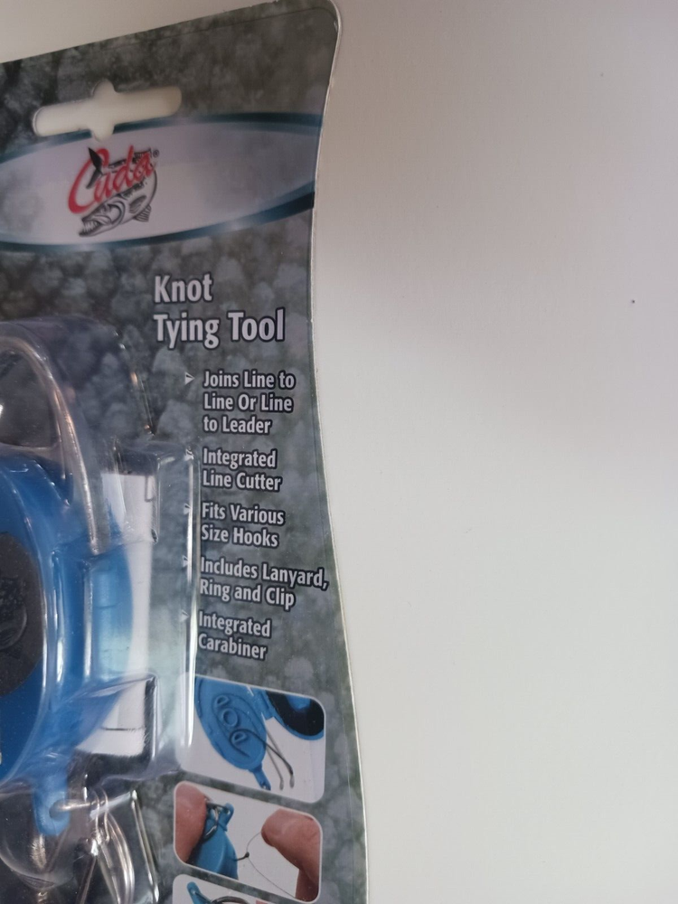 Cuda Knot Tying Tool, Blue, 4in, 23079 Fly Tying