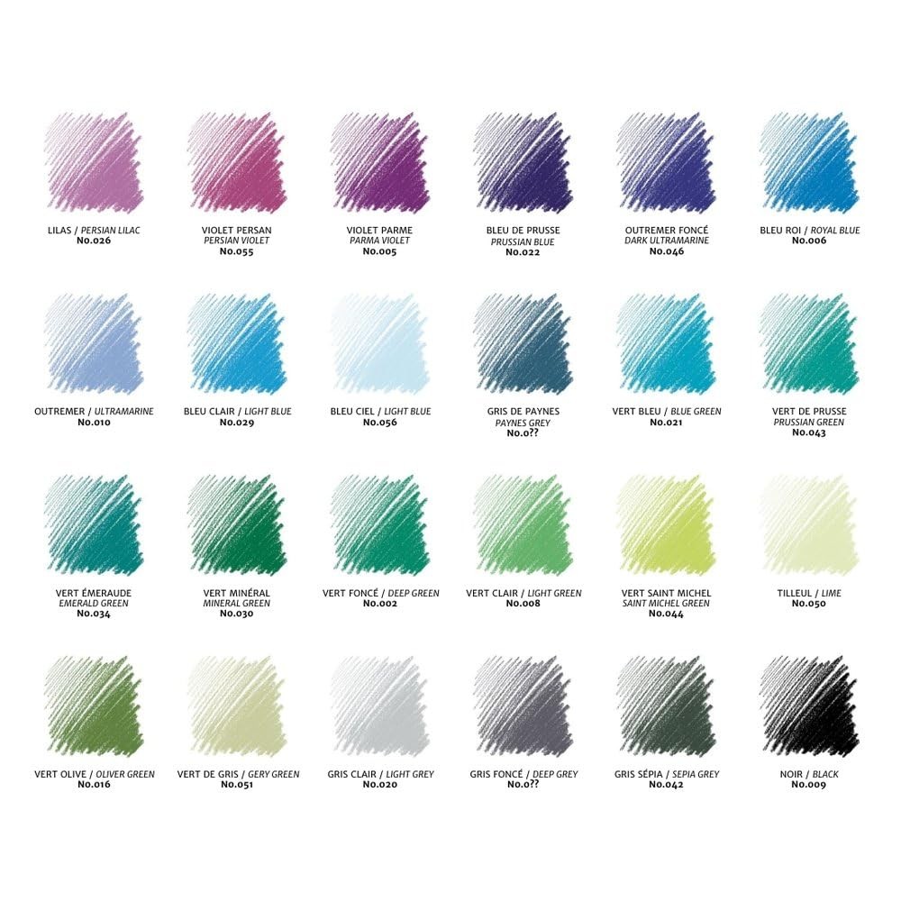 Conte Carres Crayons - 48 Assorted Colours