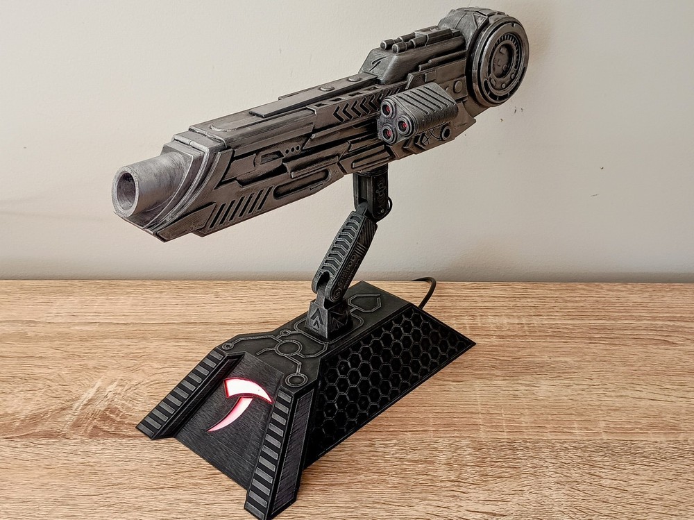 Predator Plasma Caster Shoulder Cannon – Laser + LED Display – WLED Controlled