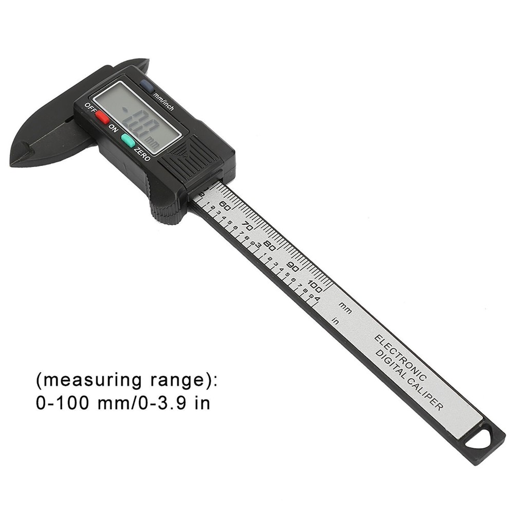 Practical 100 mm Plastic Electronic Digital Caliper with Large LCD Screen