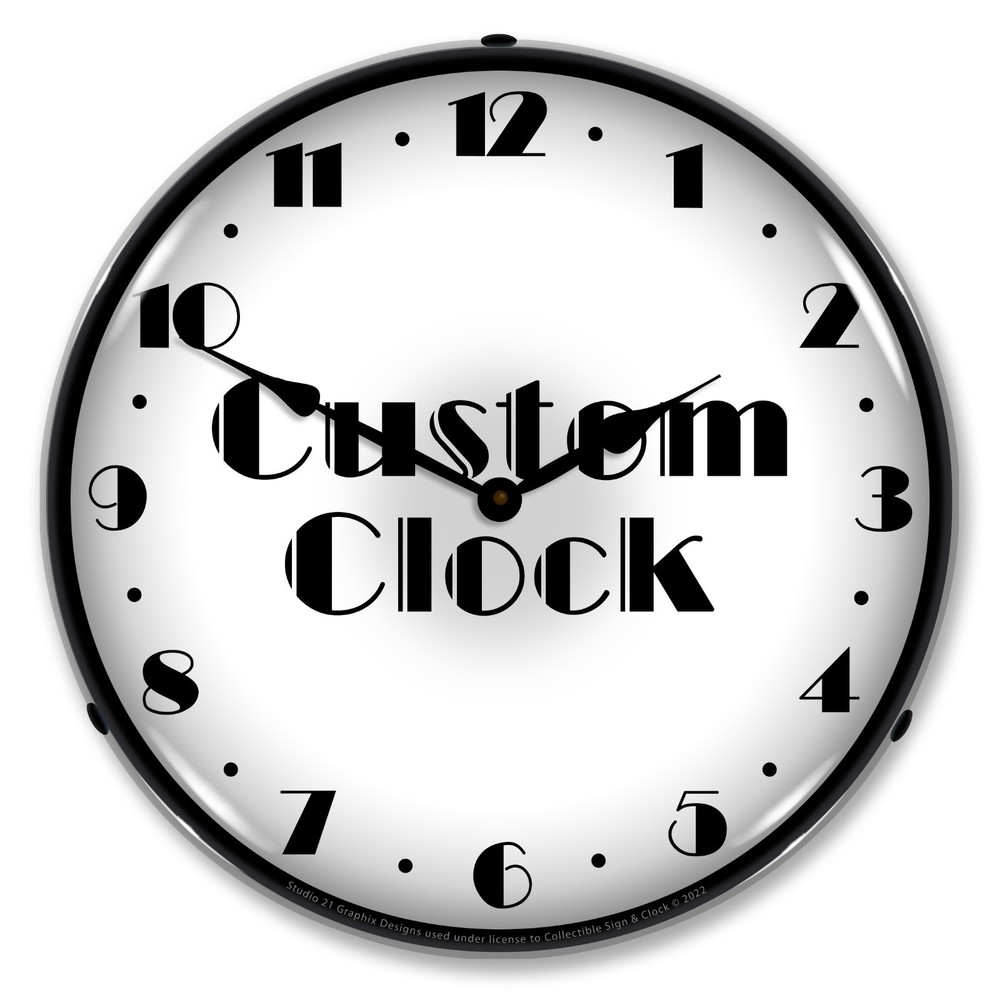 Custom Clock Lighted, Backlit, LED, Wall Clock, Free Shipping