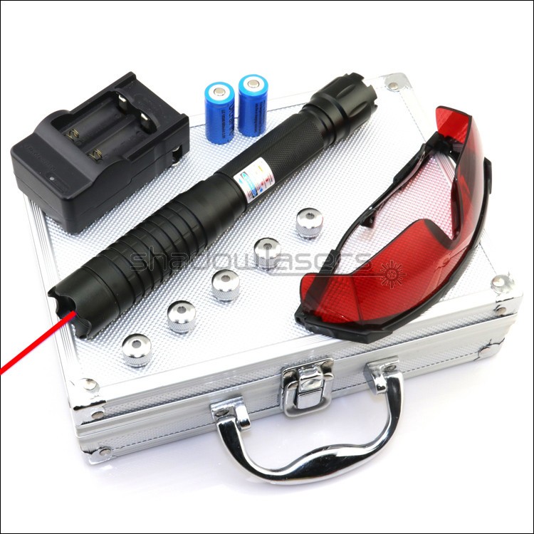 Adjustable Focus Laser Pointer Red 638nm Flashlight Visidle Beam Light+Case