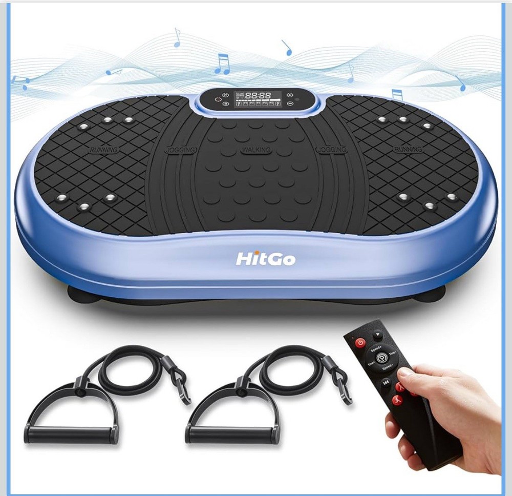 Hitgo Vibration Plate Exercise Machine Whole Body Vibration Platform Bluetooth