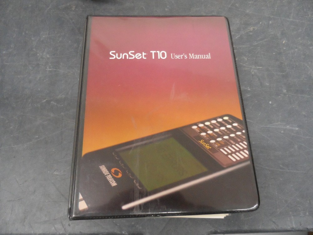 SUNSET T 10 USER'S MANUAL VERSION 1.40