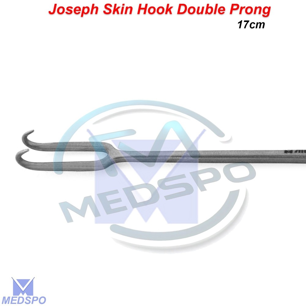 Joseph Skin Hook Plastic Surgery Tissue Retractor Double Prong Sharp Veterinary