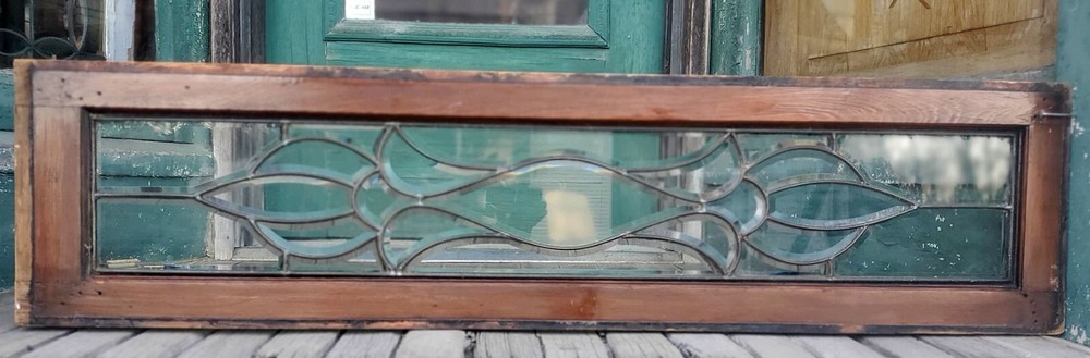 ANTIQUE BEVELED GLASS WINDOW