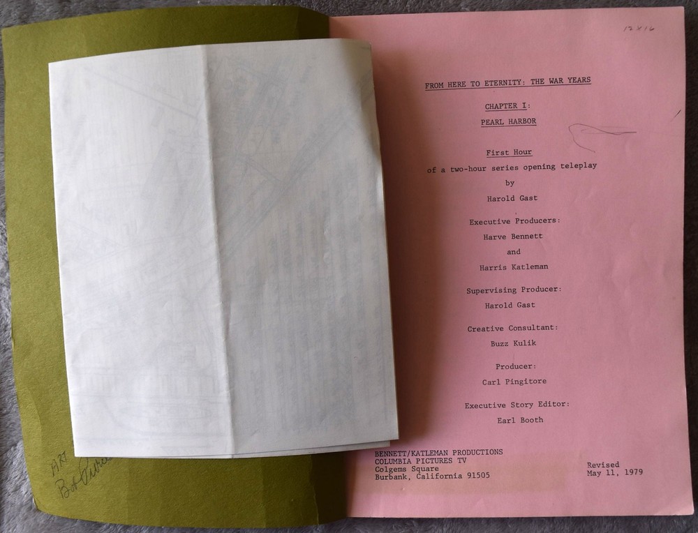 1979 From Here to Eternity : 1942 Original Screenplay Script