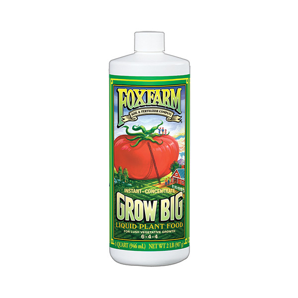 FoxFarm Grow Big Soil Liquid Nutrient Plant Fertilizer, 32oz