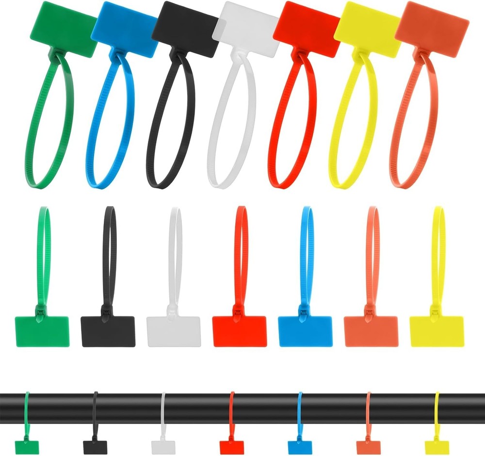 Cable Labels Tags 100 Pcs Cord Labels Multi-Color Electronic Cable Identifica...