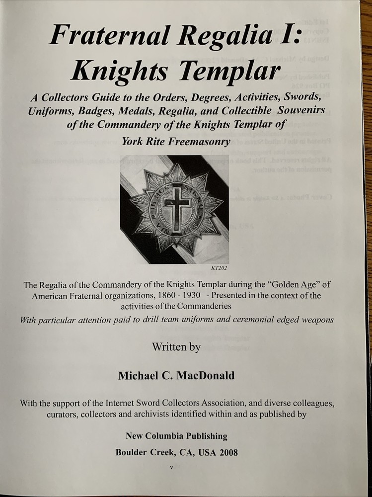 Fraternal Regalia I; Knights Templar