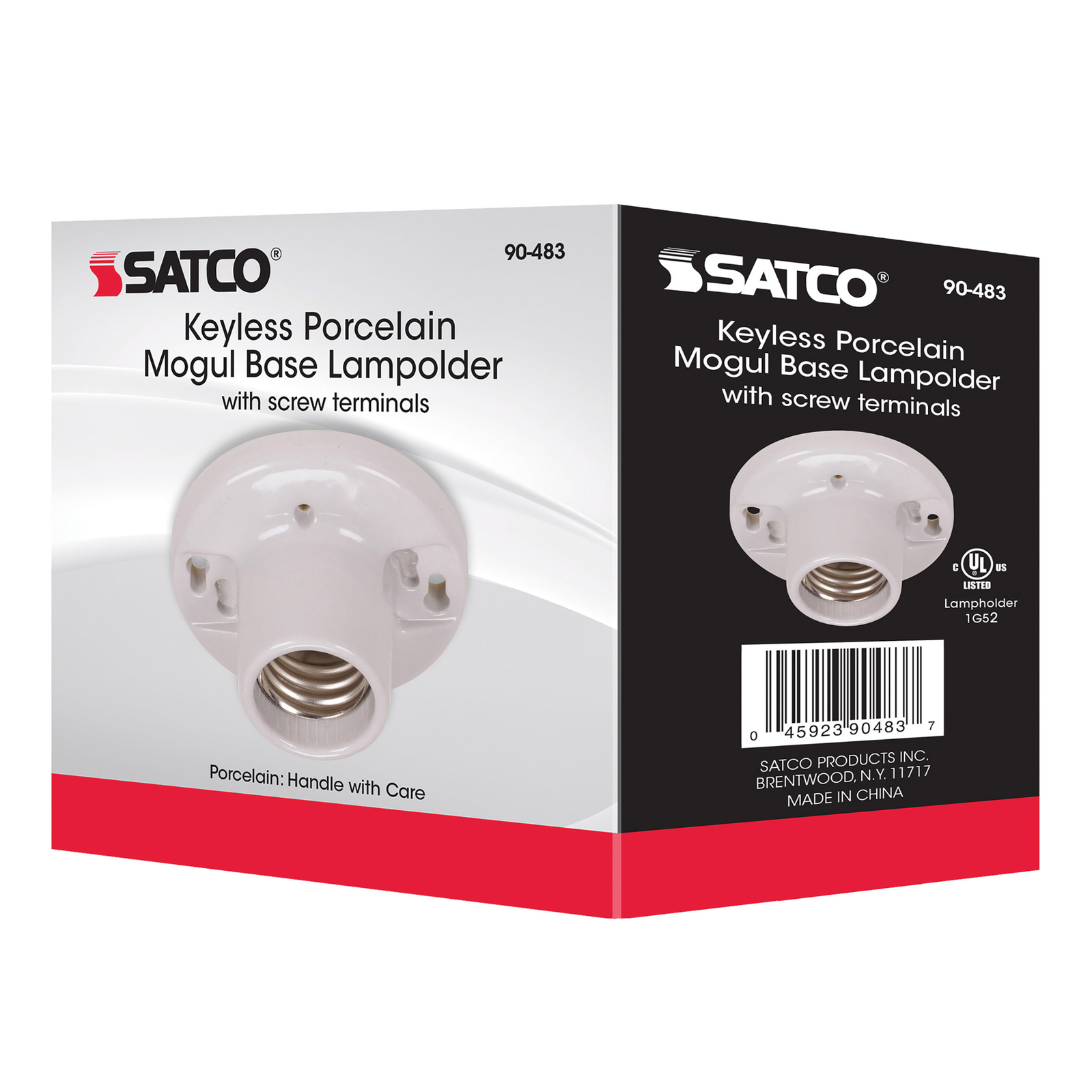 Satco 90-483 White Keyless Porcelain Mogul E39 Base LAMP HOLDER Receptacle
