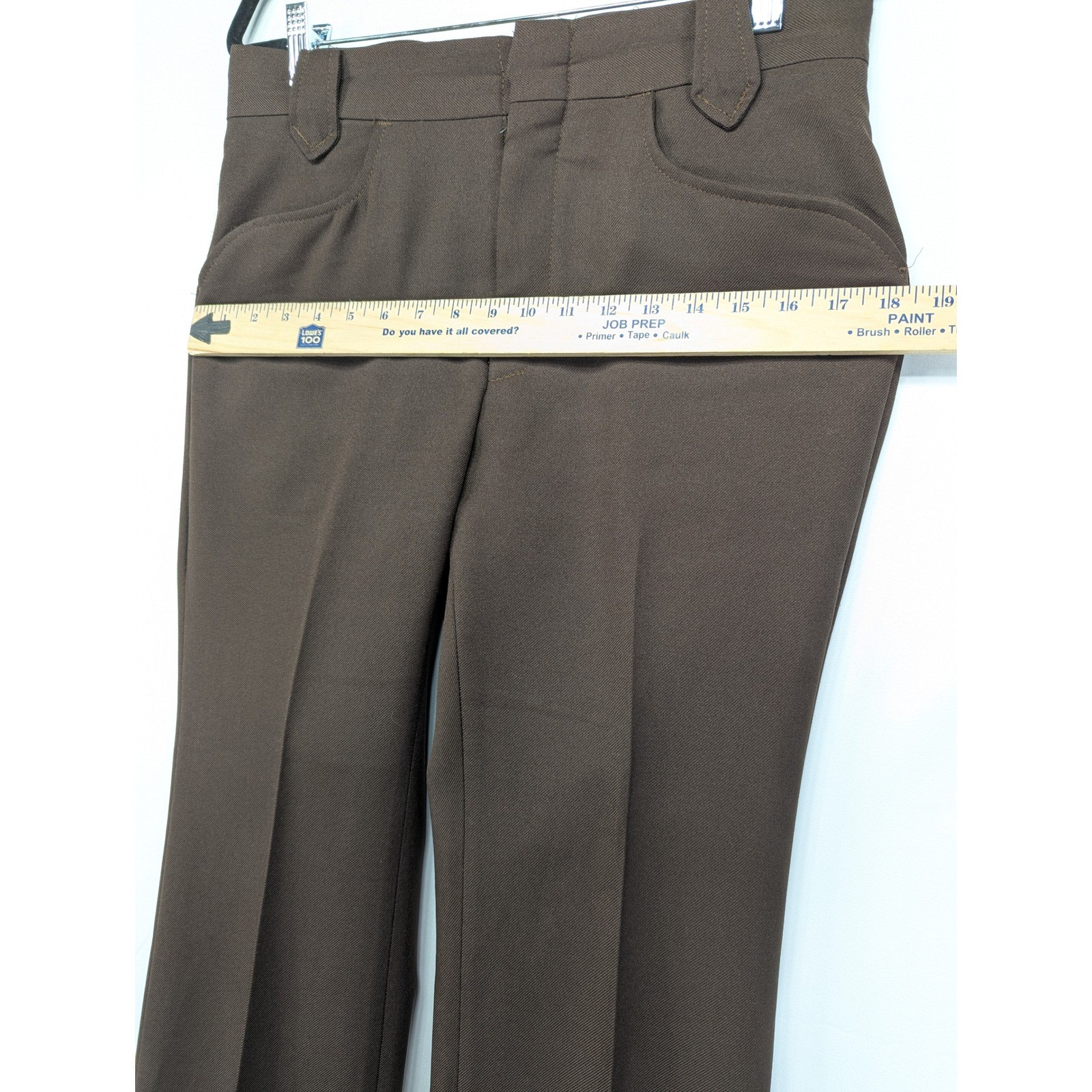 Vintage Wrangler Mens Brown Western Dress Slacks Wide Leg USA Made 32x31 WS100BN