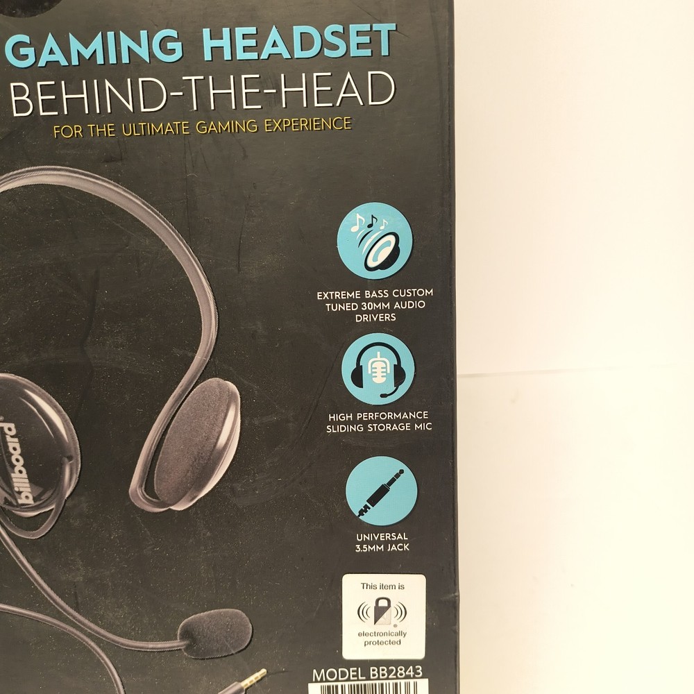 Billboard High Performance Gaming Headset Black Overear Adjustable Switch/PC/PS4