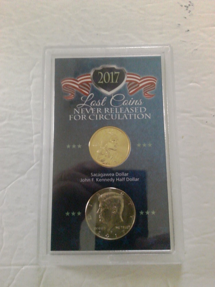 2017 Lost Coins Never Released for Circulation Dollar & Half Dollar Case & COA