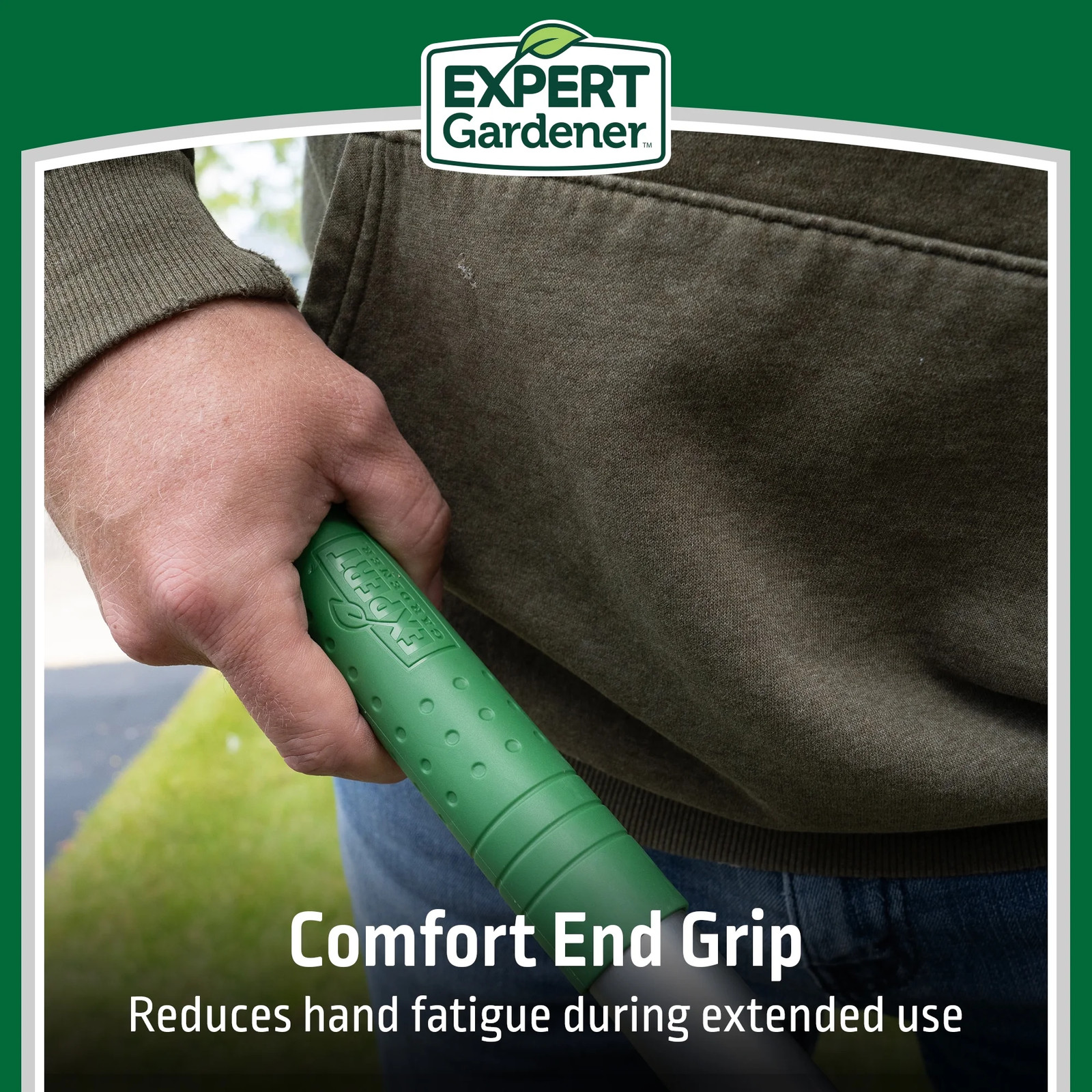 Expert Gard/ner Fiberglass Long Handle Digging Shovel with Comfort End Grip