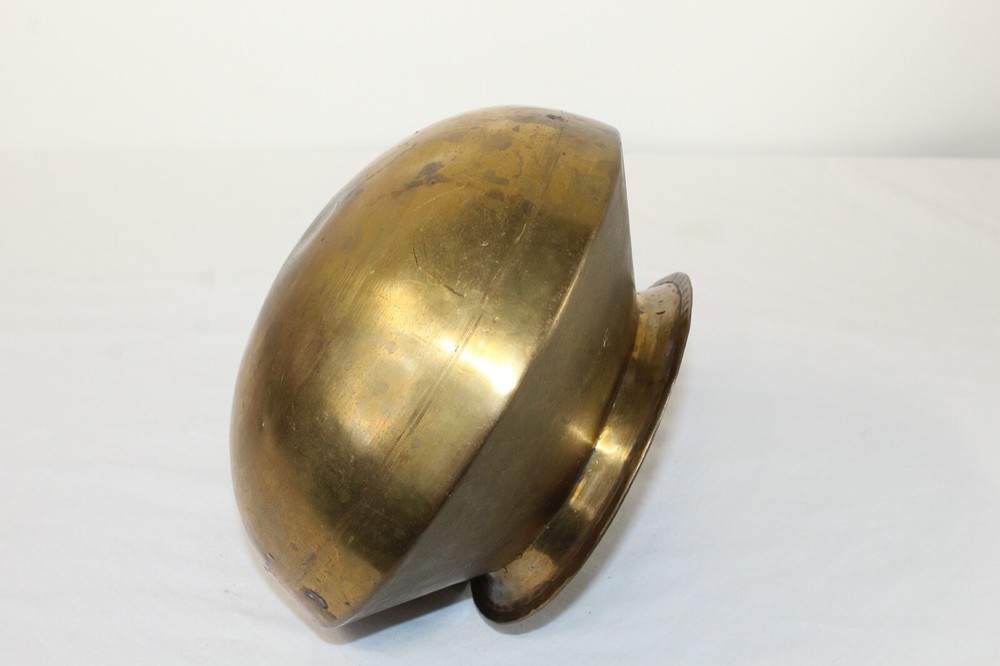 Vintage Middle Eastern Brass Spittoon Vessel Engraved Words