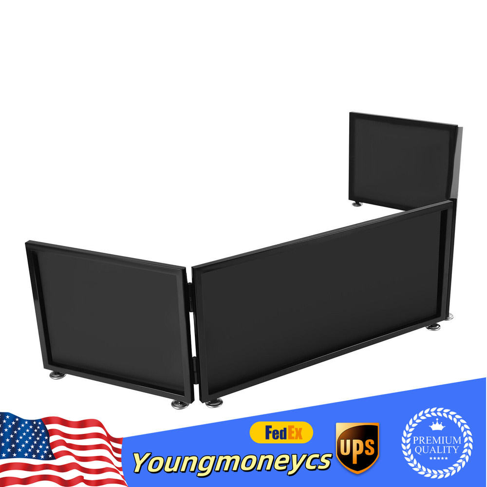 Portable Event Facade 4 Sections Tabletop DJ Booth Foldable Cover Screen] US