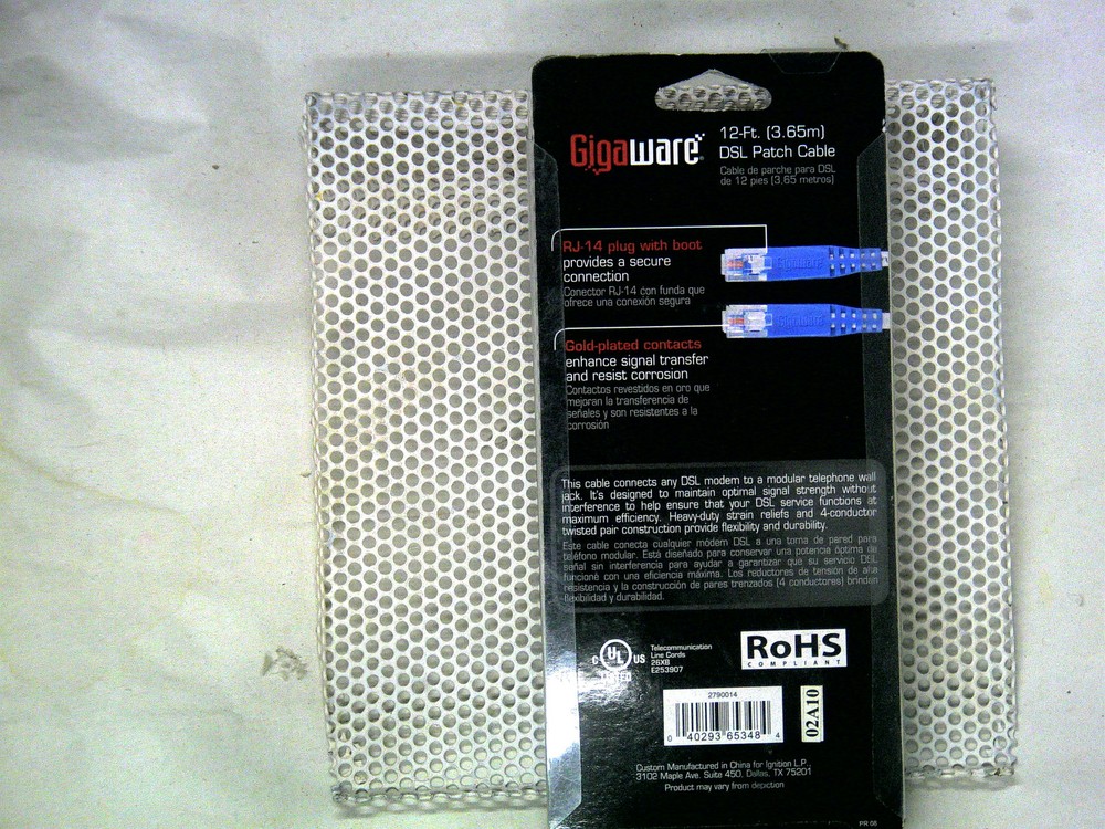 gigaware 12-ft dsl patch cable 2790014