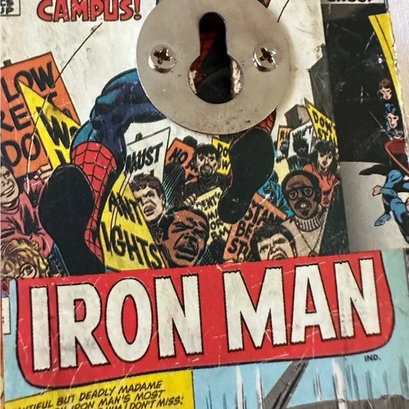 Marvel Comic Book Letter K Decor Solid Wood Classic Comic Collage Overlay