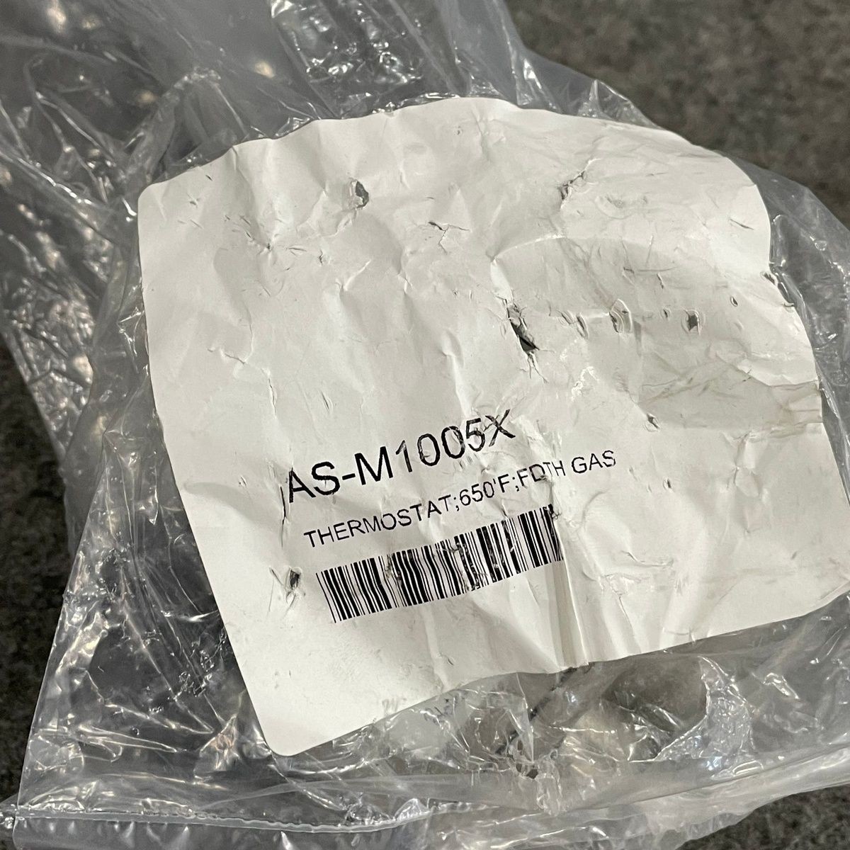 BAKERS PRIDE AS-M1005X Thermostat with Knob 650F FDTH Gas