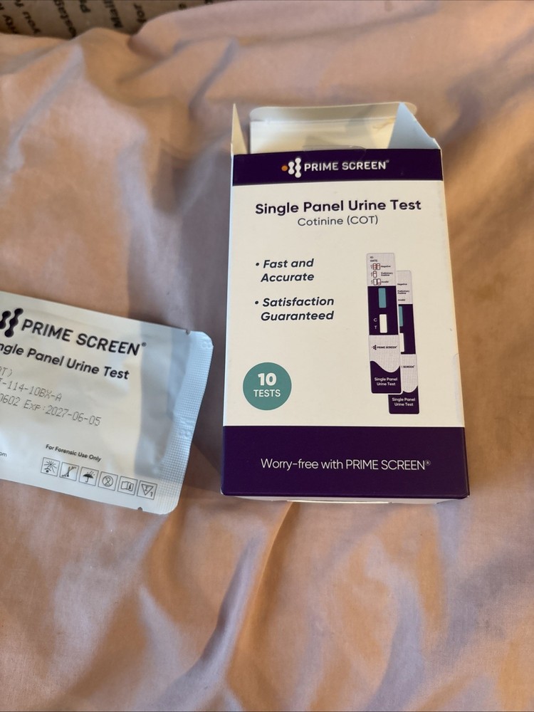 Prime Screen Single Panel Urine Test Cotinine COT  NICOTINE TEST 9 Tests