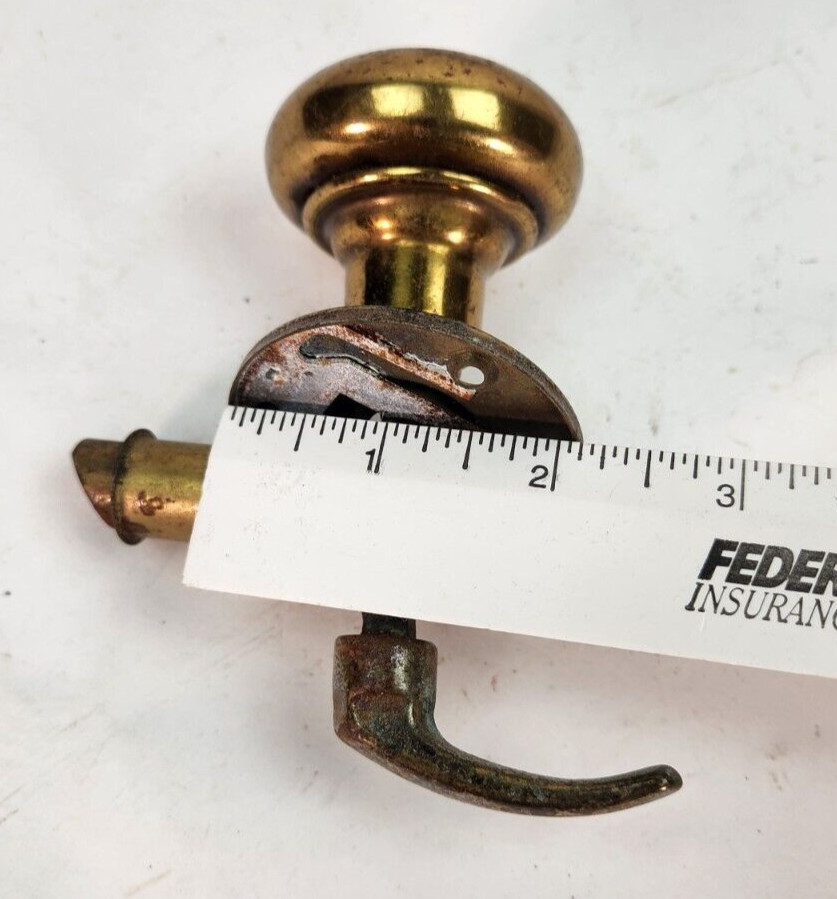2 Antique Knobs Vintage Door Knobs Handles Spindle Old As Is Restoration Crafts