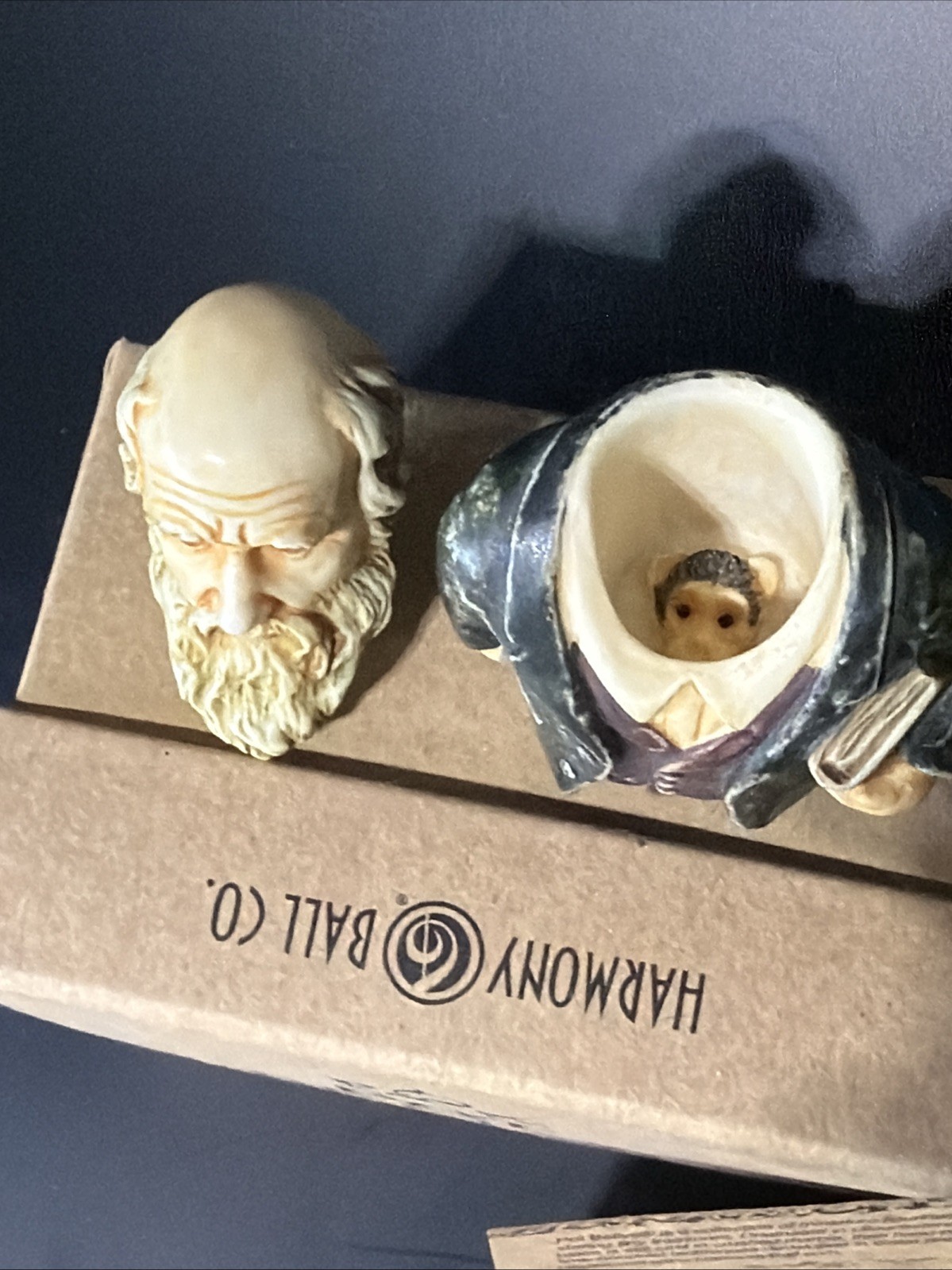 Charles Darwin Pot Belly Harmony Kingdom Retired Figurine w Box Scientist