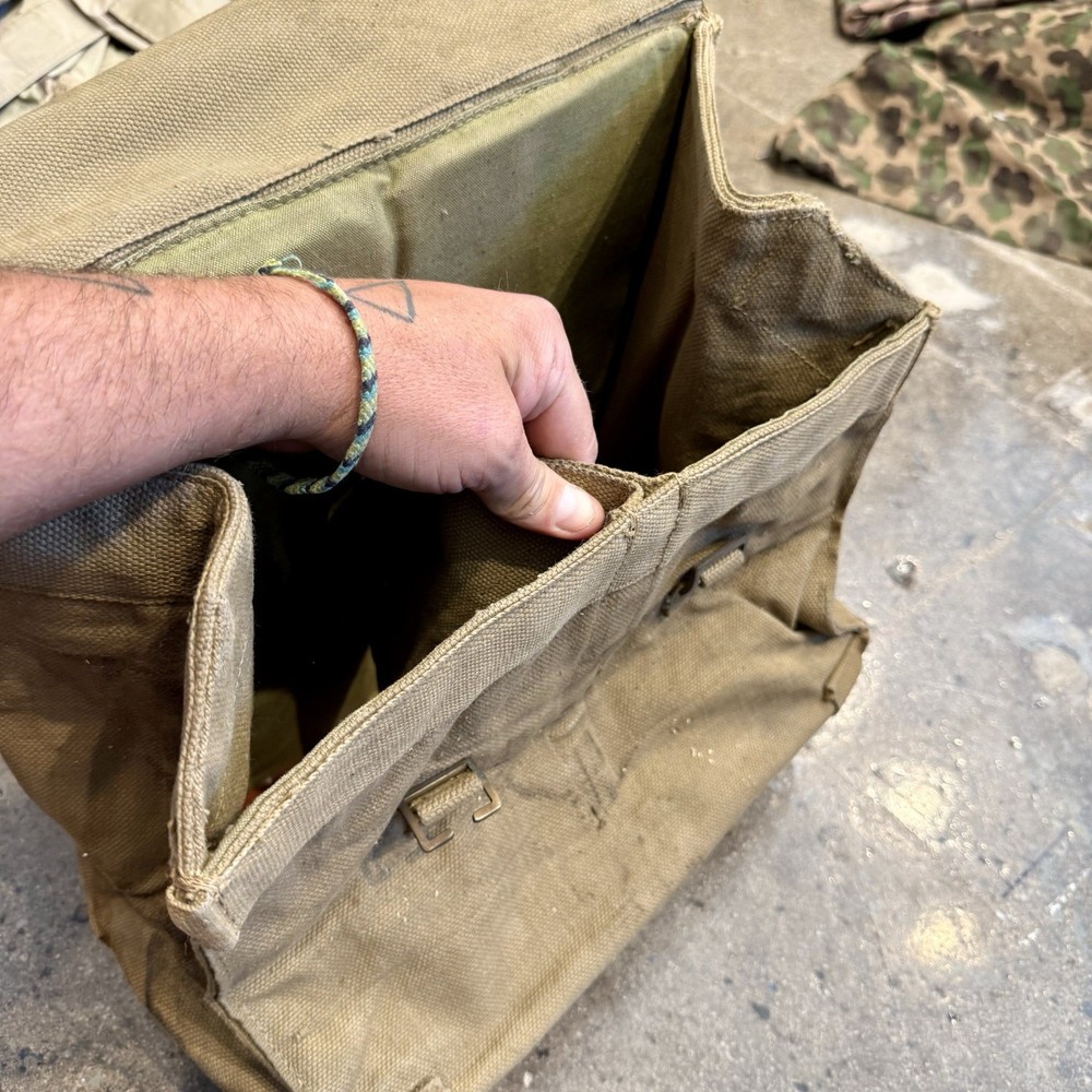 Original WWII British Web Gear Heavy Load Mag Ammo Backpack Padded Dated 1940
