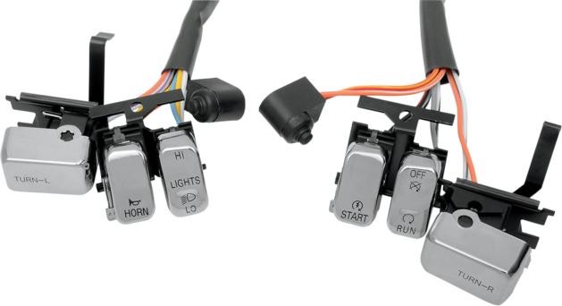 DS Handlebar Switch Kit Chrome Harley Davidson 141712
