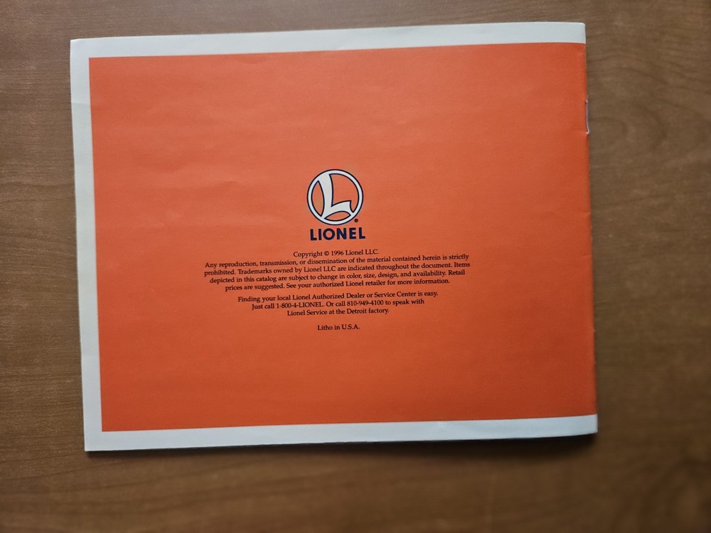 Lionel Accessories 1996 Catalog