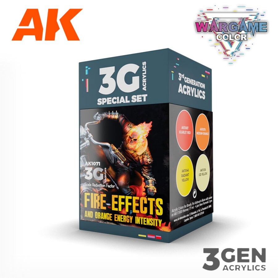 AK Interactive: Fire Effects - Wargame Color Paint Set - AK1071
