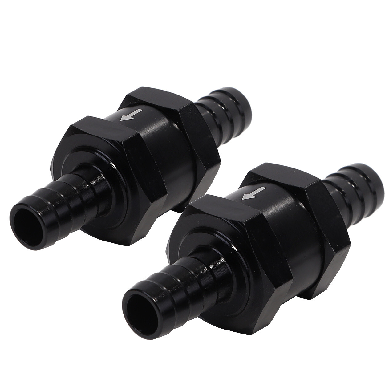 5/16" Fuel Check Valve One Way Inline Non Return Diesel Gasoline Black 8mm 2Pcs