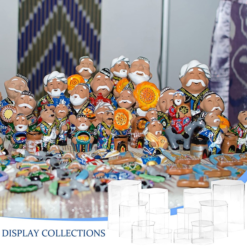 Hexagonal Jewelry Display Risers Hexagonal Market Display Risers Stands Acryl...