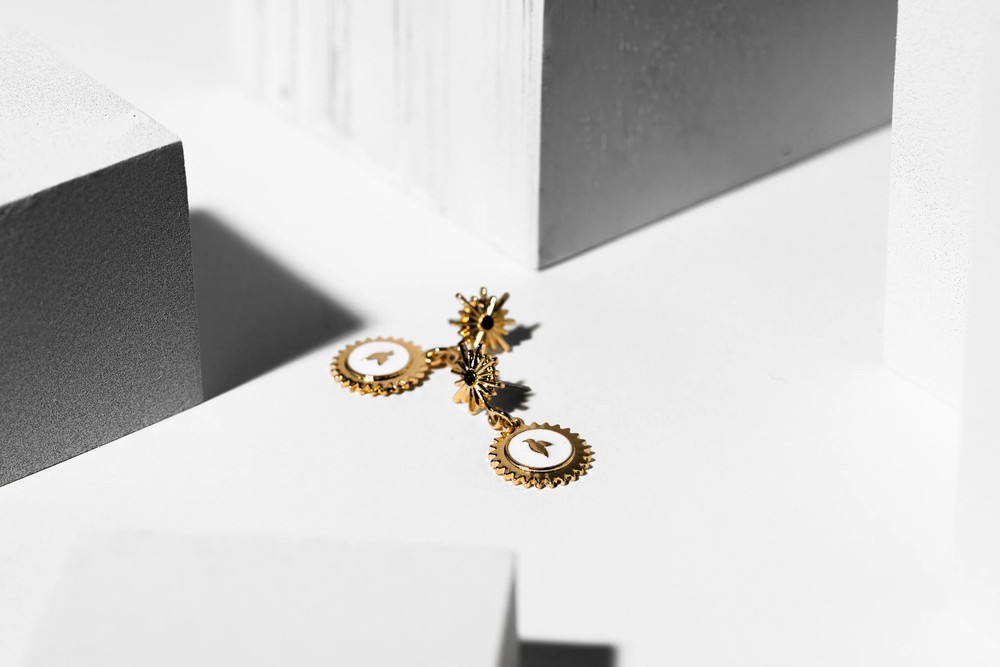 White Star Earring