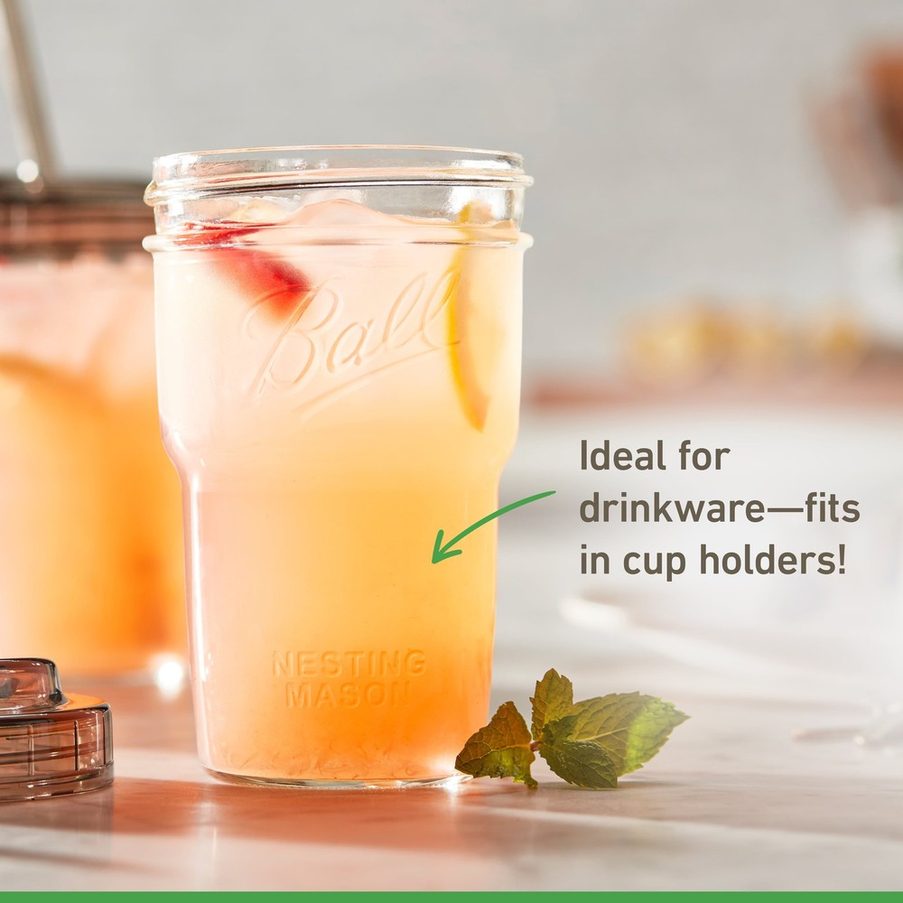 Ball 16oz Mason Jar Drinking Glasses 4-Pack,