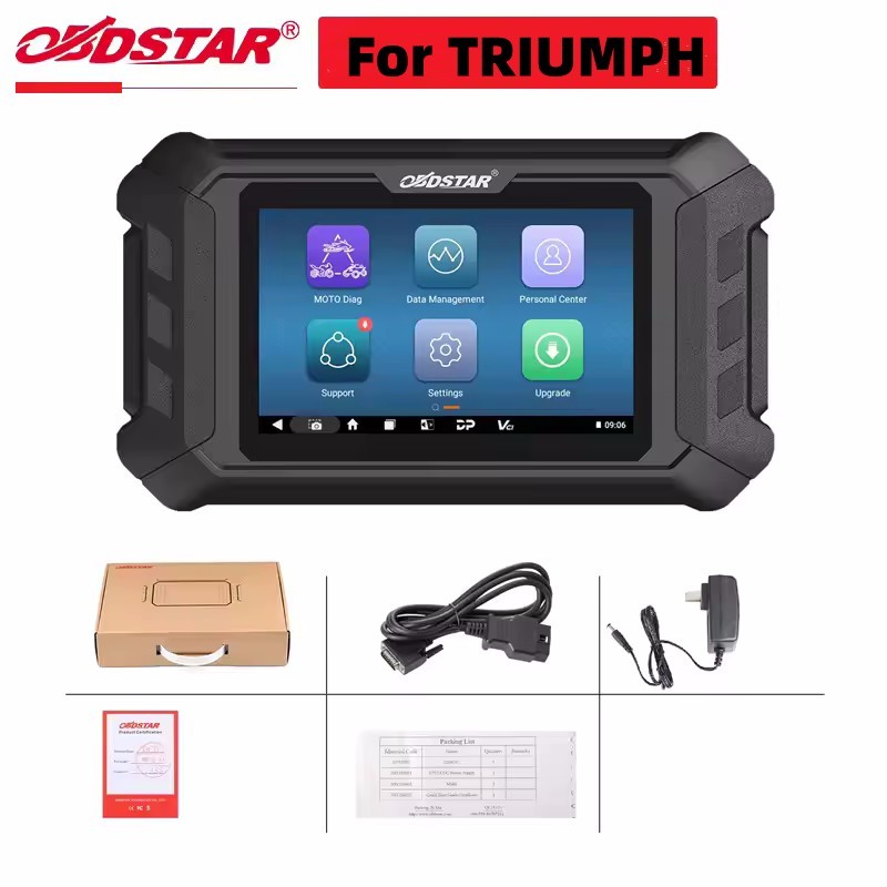 OBDSTAR ISCAN for TRIUMPH Motorcycle Diagnostic Scanner  Code Reader Action Test