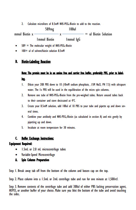 Attogene Protein Biotinylation Kit