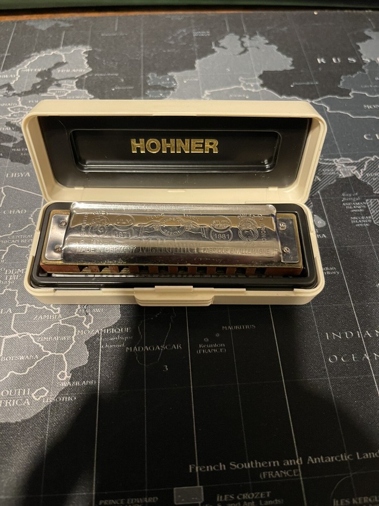 Pristine Marine Band Harmonica M. Hohner 1896 - In Original Case