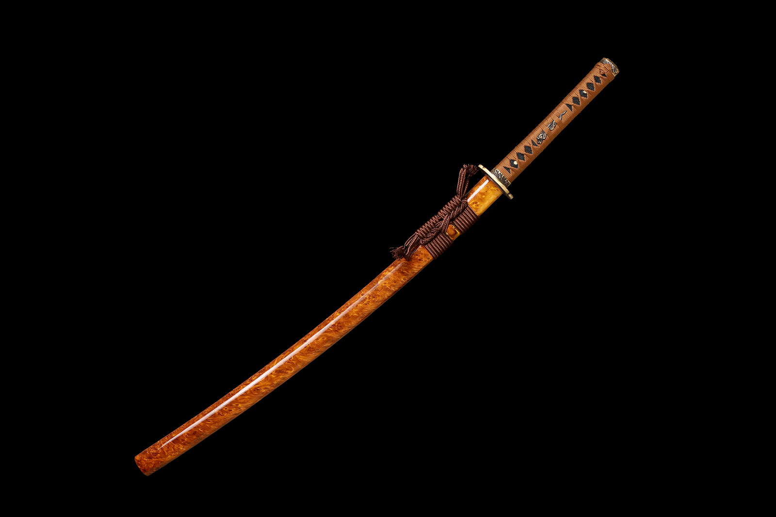 Japanese Handmade Samurai Katana Sword Clay Tempered L6 Steel Real Hamon