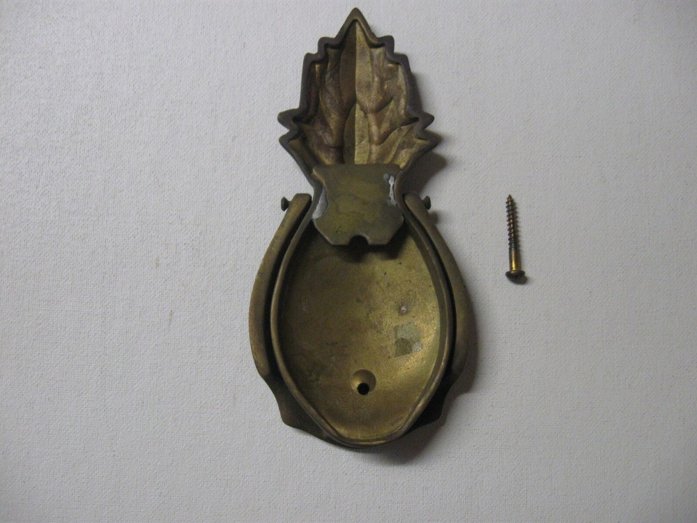 BRASS PINEAPPLE DOOR KNOCKER "WELCOME" HANDLE