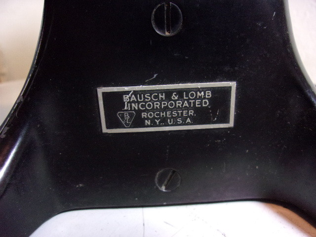 VINTAGE BAUSCH & LOMB MICROSCOPE PAT #2,080,841