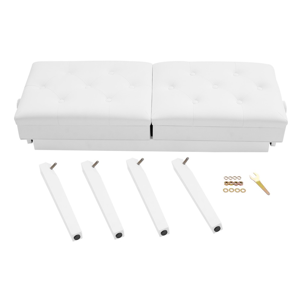 Adjustable Double Seater Piano Bench with Storage, Durable & Elegant Design